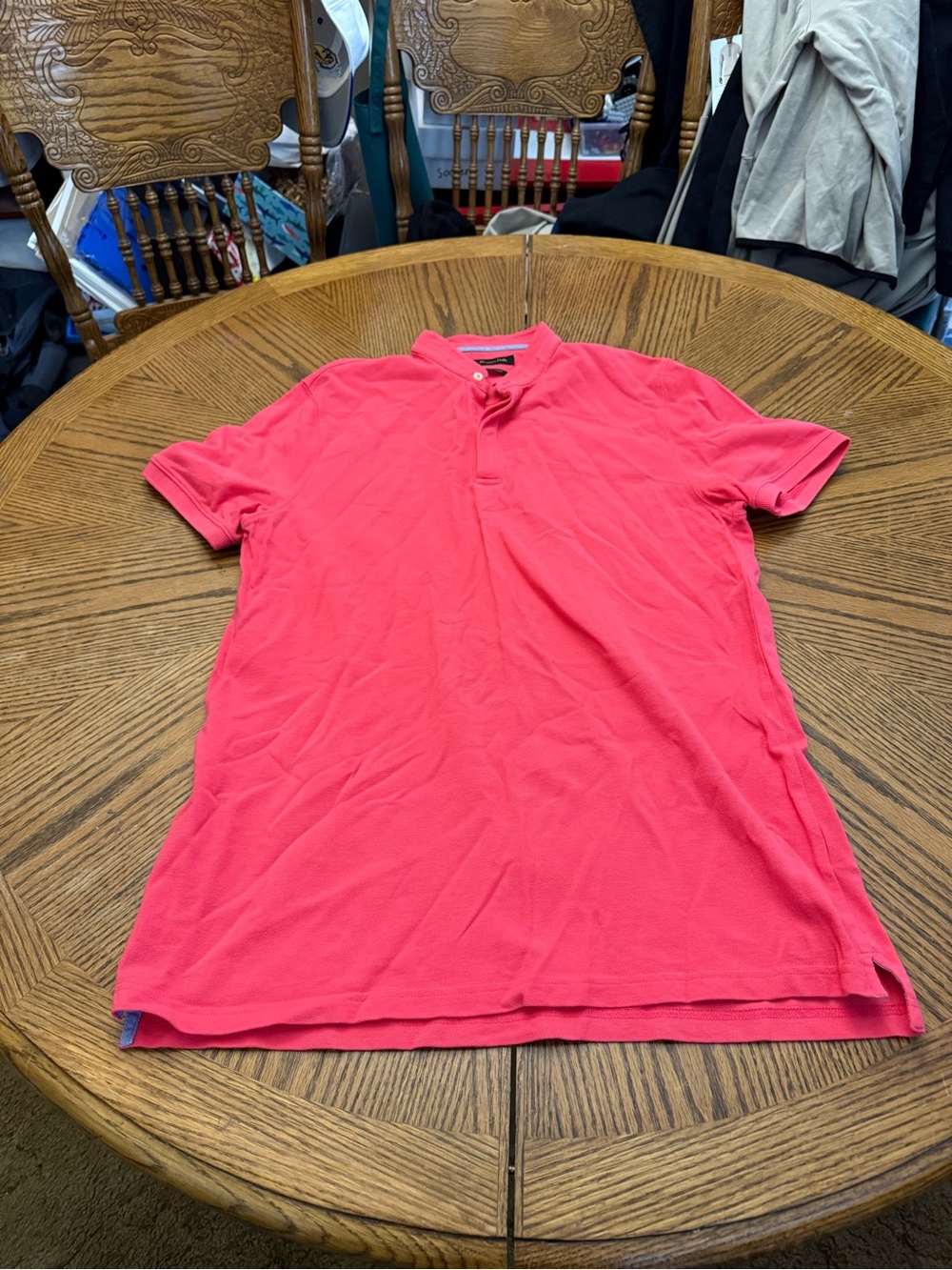 Massimo Dutti Coral Pink Short Sleeve Polo